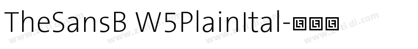 TheSansB W5PlainItal字体转换